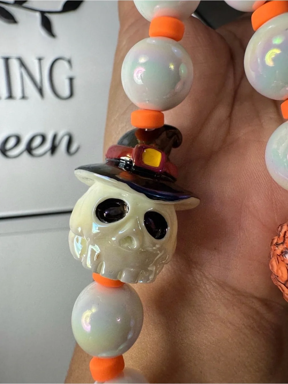 Halloween Skeleton Head Charm Phone/Key/Bag Chain #P632